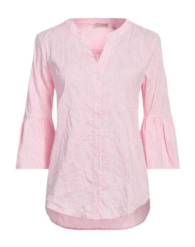 Camicettasnob Woman Shirt Pink Size 4 Cotton, Polyamide, Elastane