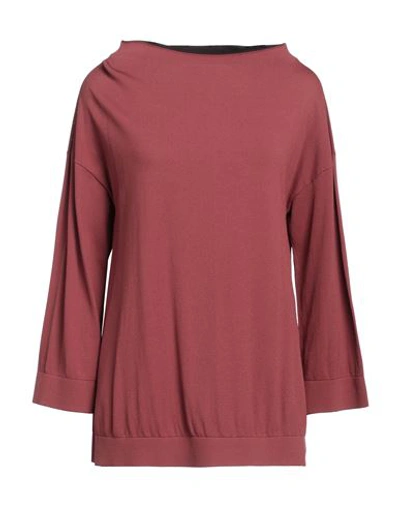 Liviana Conti Woman Sweater Brick Size 10 Viscose, Polyamide In Red