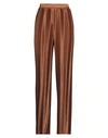 SISTE'S SISTE'S WOMAN PANTS BROWN SIZE M POLYESTER, ELASTANE