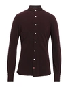 Isaia Man Shirt Deep Purple Size 17 Cotton