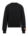 Heron Preston Man Sweatshirt Black Size S Organic Cotton, Elastane, Polyester
