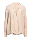 Msgm Woman Top Blush Size 6 Acetate, Silk In Pink