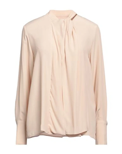 Msgm Woman Top Blush Size 4 Acetate, Silk In Pink