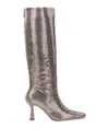 Lola Cruz Woman Knee Boots Silver Size 11 Soft Leather