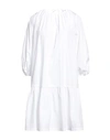 European Culture Woman Short Dress White Size Xxl Cotton