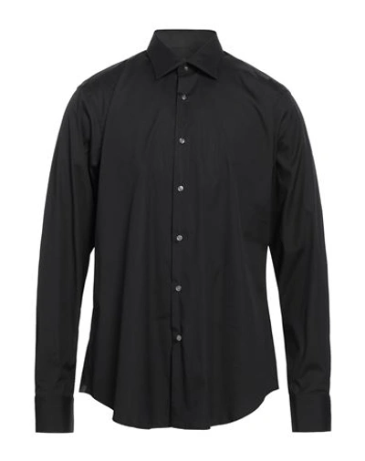 Pal Zileri Man Shirt Black Size 16 ½ Cotton, Polyamide, Elastane