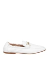 TOD'S TOD'S WOMAN LOAFERS WHITE SIZE 10 SOFT LEATHER