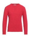 Grey Daniele Alessandrini Man Sweater Red Size 38 Wool, Polyamide In Red