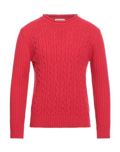 Grey Daniele Alessandrini Man Sweater Red Size 38 Wool, Polyamide