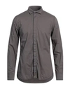 Paolo Pecora Man Shirt Lead Size 17 Cotton In Grey