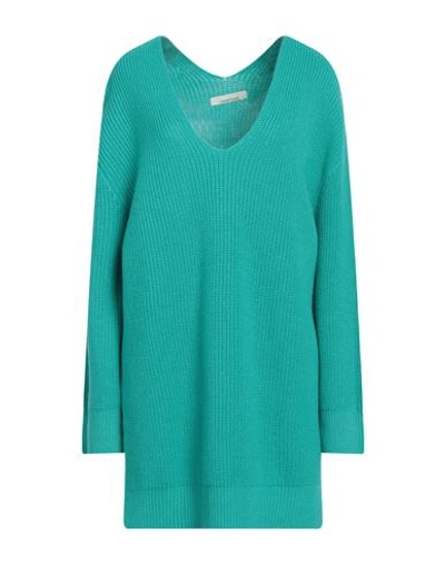 Liviana Conti Woman Sweater Turquoise Size 6 Virgin Wool In Blue