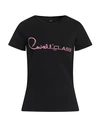 Cavalli Class Woman T-shirt Black Size Xs Cotton, Elastane