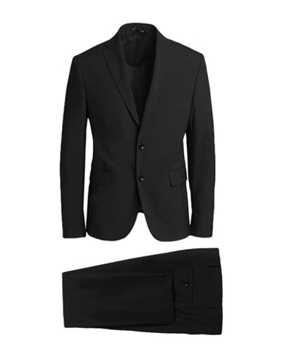 Havana & Co. Man Suit Black Size 42 Polyester, Viscose, Lycra
