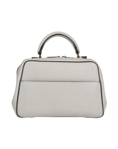 Valextra Woman Handbag Light Grey Size - Calfskin