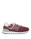New Balance Woman Sneakers Burgundy Size 10 Textile Fibers In Red