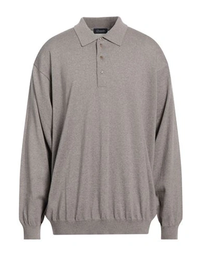 Drumohr Man Sweater Dove Grey Size 38 Merino Wool