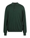 Drumohr Man Sweater Dark Green Size 34 Merino Wool
