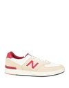 NEW BALANCE NEW BALANCE MAN SNEAKERS BEIGE SIZE 9 TEXTILE FIBERS, SOFT LEATHER