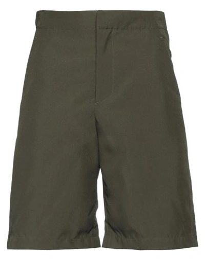 Oamc Vapor Shorts Bermuda In Green