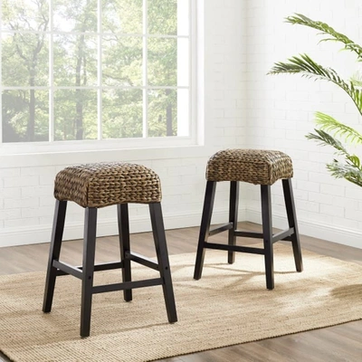 Crosley Furniture Edgewater 2pc Backless Counter Stool Set