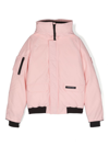 CANADA GOOSE PINK LOGO-PATCH PADDED JACKET