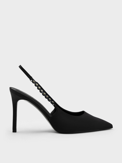 Charles & Keith Gem-strap Slingback Pumps In Black