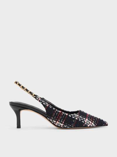 Charles & Keith Braided-chain Slingback Pumps In Multi