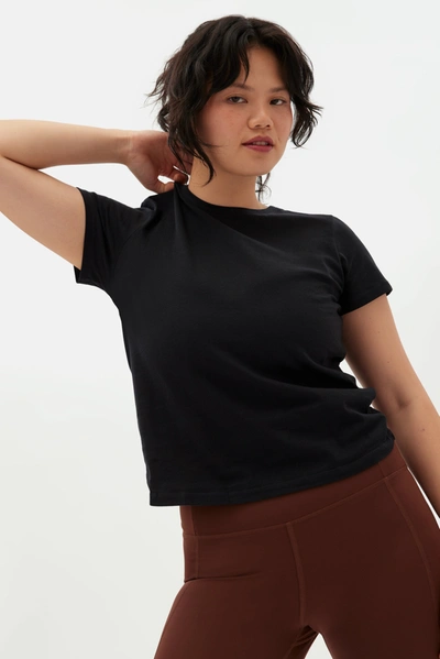 Girlfriend Collective Black Recycled Cotton Classic Tee