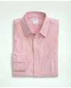 Brooks Brothers Japanese Knit Striped Dress Shirt In Red