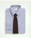 Brooks Brothers Japanese Knit Striped Dress Shirt | Dark Blue | Size 17 35
