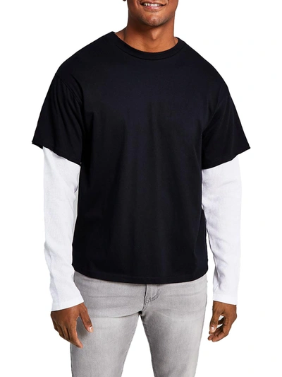 And Now This Mens Layered Oversized T-shirt In Blue