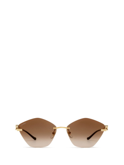 Cartier Geometric Frame Sunglasses In Multi