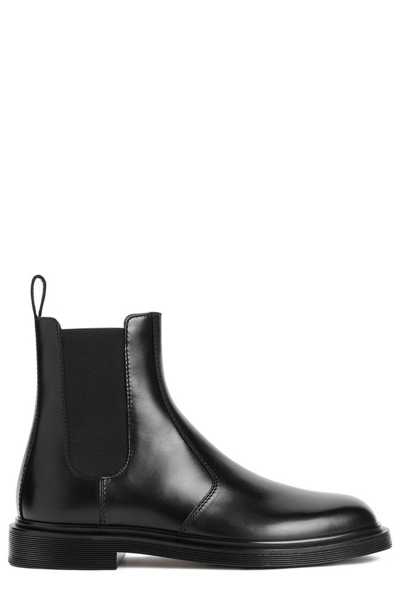 The Row Round Toe Ankle Boots In Black