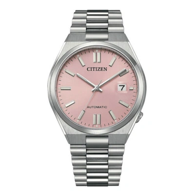 Pre-owned Citizen Nj0158-89x Sapphire Automatic Dreamy Pink Dial Men's Watch