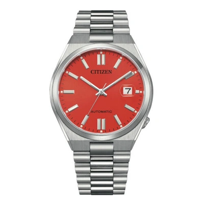 Pre-owned Citizen Nj0158-89w Tsuyosa Sapphire Automatic Blazing Red Dial Limited Edition