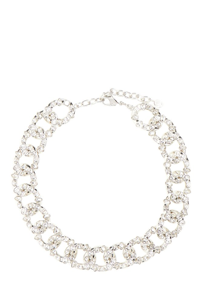 Swarovski Dextera Crystal Chained Necklace In Silver