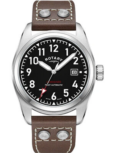 Pre-owned Rotary Gs05470/19 Commando Mens Watch 42mm 10atm