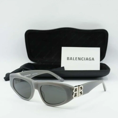 Pre-owned Balenciaga Bb0095s 015 Gray/silver/gray 53-19-135