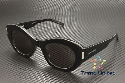 Pre-owned Saint Laurent Sl 639 001 Cat Eye Acetate Black 52 Mm Women's Sunglasses