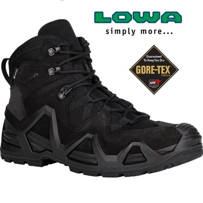 Pre-owned Lowa Original ® Tactical Military Outdoor Boots Zephyr Gtx Mk.2 ® Mid Tf- Black