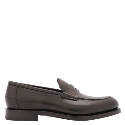 Pre-owned Ferragamo Salvatore  Men's Herren Black Leather Penny Loafers