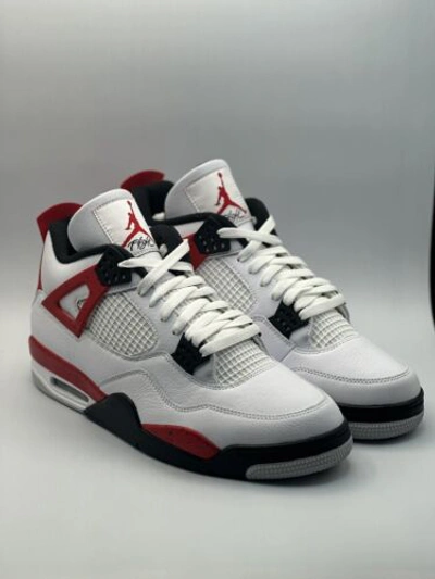 Pre-owned Jordan Size 12 Nike Air  4 Retro Red Cement Dh6927161 Limited Sneaker Fast Ship In White
