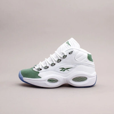 Pre-owned Reebok Classics Question Mid White Green Allen Iverson Basketball Shoes Id6690