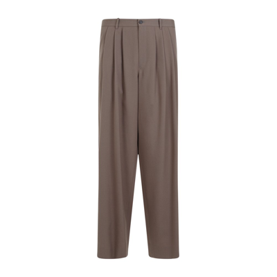 The Row Button Detailed Pleated Trousers In Nude & Neutrals