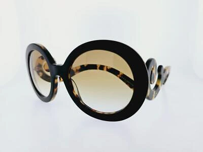 Pre-owned Prada Sunglasses Pr 27ns Nai9s1 55mm Top Blk Medium Havana Fm Gray Gradient Lens