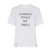Victoria Beckham White T-shirt With Slogan Lettering On The Front In Cotton Woman In White_fashion_stole_my_smile