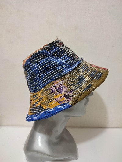 Pre-owned 1 Of 1 X Art Comes First Beautifull Distressed Patchwork Paisley Bucket Hats Boro In Multicolor
