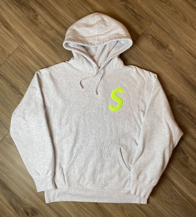 Pre-owned Supreme Perforated S Logo Hoodie In Grey