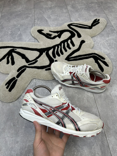 Pre-owned Asics X Vintage Mens Vintage Asics Sneakers Streetwear Size 45 Y2k Og In White/red