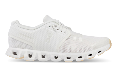 Pre-owned On Running Cloud 5 Undyed-white (women's) In Undyed-white/white